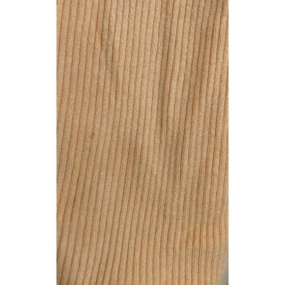 Vero Moda Top One Shoulder Short Sleeve Orange Ribbed Knit Stretch Medium - Picture 9 of 14